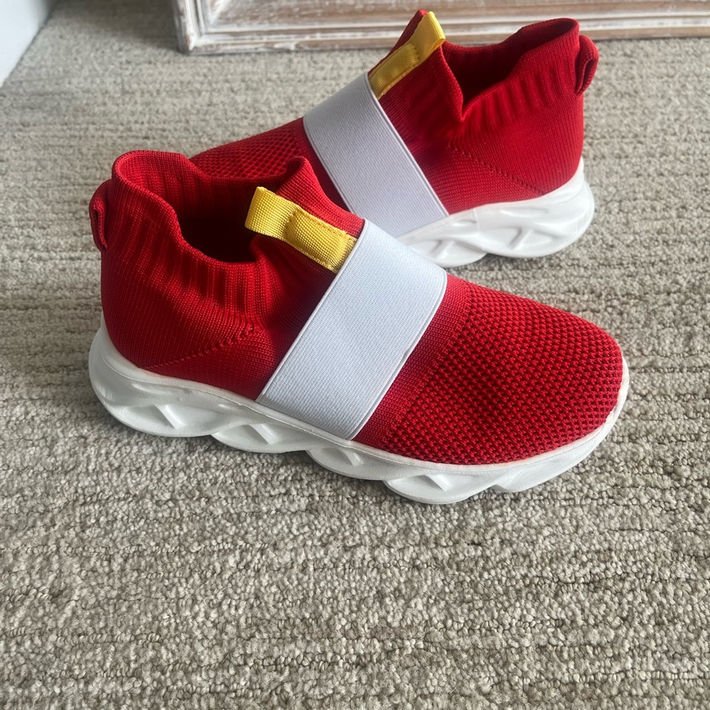 Kids Red and White Sneakers, size 1